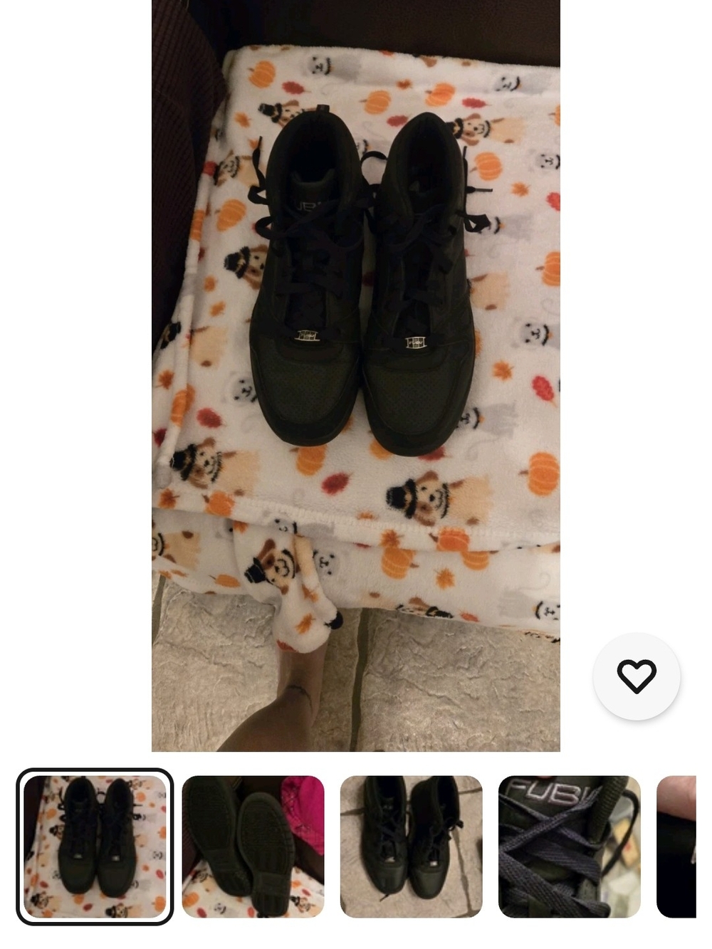 Fubu Black High-Top Sneakers 10.5